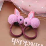 Hair Accessories Girls Ties Elastique Cheveux Fille Gomas Elasticas Furry Korean Kinder Kleding Rabbit Ears Scrunchie Headbands