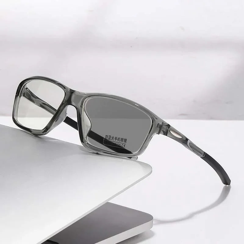 Ultra Light Blue Light Blocking Myopia Glasses Fashion Outdoor Color Changing Sports Near Sight Eyewear Photochromic Eyeglasses