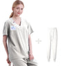 New Scrubs Set Medical Uniforms Stretch Scrub Tops with Pocket Pants Nurse Uniform Doctor Surgery Overalls Beauty Salon Workwear