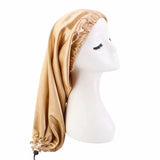 Unisex Elastic Bonnet Long Hair Sock Dreadlock Braids Cap Sleep Hats Head Wrap Turban Night Cap Hair Care Nightcap for Women Men