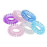 Telephone Wire Elastic Clear Hair Bands Plastic Spring Gum For Hair Ties No Crease Coil Hair Tie Ponytail Hair Accessories