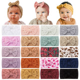 1Pc Baby Nylon Headscarf Astique Suitable Newborn Girl Flower Handmade Headband Elastic Hairband Turban Toddler Hair Accessories