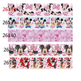 10Yards Disney Mickey Minnie Mouse Valentine's Day Grosgrain Ribbon for Gift Box Packaging DIY Craft Materials