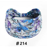 Leopard Print Headbands for Women Wide Boho Turban Head Wraps Cotton Knotted Elastic Hairbands Non Slip Workout Hair Accessories