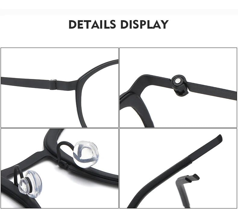 2023 Titanium Glasses Frame for Men Women Vintage Round Myopia Optical Eyewear Screwless Prescription Eyeglasses Frame Spectacle