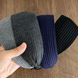 Women Very Wide Ribbed Knit Hairbands Tooth Headbands Non-slip For Washing Sports Simple Solid Color High Crown Headwrap 7cm