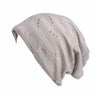 Women Men Sleeping Hat Baggy Beanie Satin Lined Night Unisex Sleep Cap Hair Care Bonnet Hair Loss Nightcap Pullover Hat Headwear