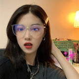 Transparent Anti-blue Light Glasses Oval Frame Computer Glasses Women Men Eyewear Blocking Glasses Optical Spectacle Eyeglases