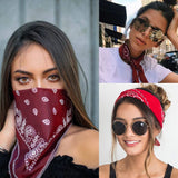 Fashion Scarf Bandana Headwraps For Women Girls Kids Vintage Four Seasons Square Hair Scarve Sports Hairscarf Bohemian Headbands