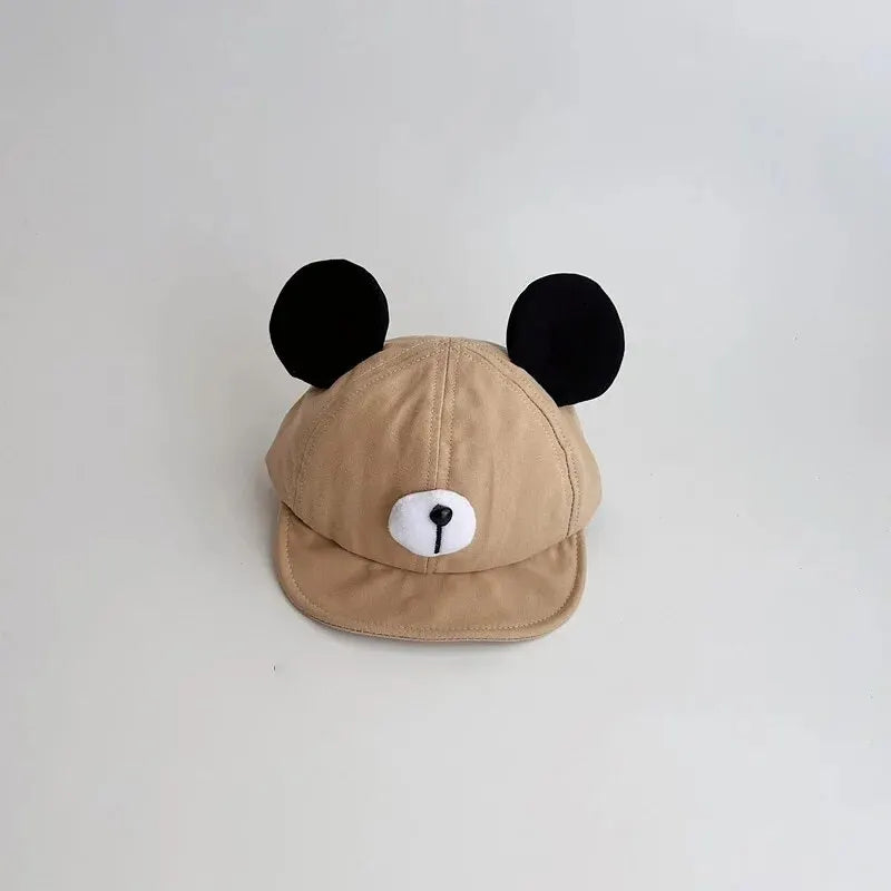 Cute Bear Ear Baby Hat Kids Boy Girl Soft Cotton Peaked Bonnet Caps Children Cartoon Casual Sun Visor Hats