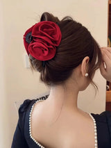 13cm Rose Shark Clip  Large  hair claw Elegant High-Grade Hair Accessories Pinzas Para El Cabello  Заколка Для Волос