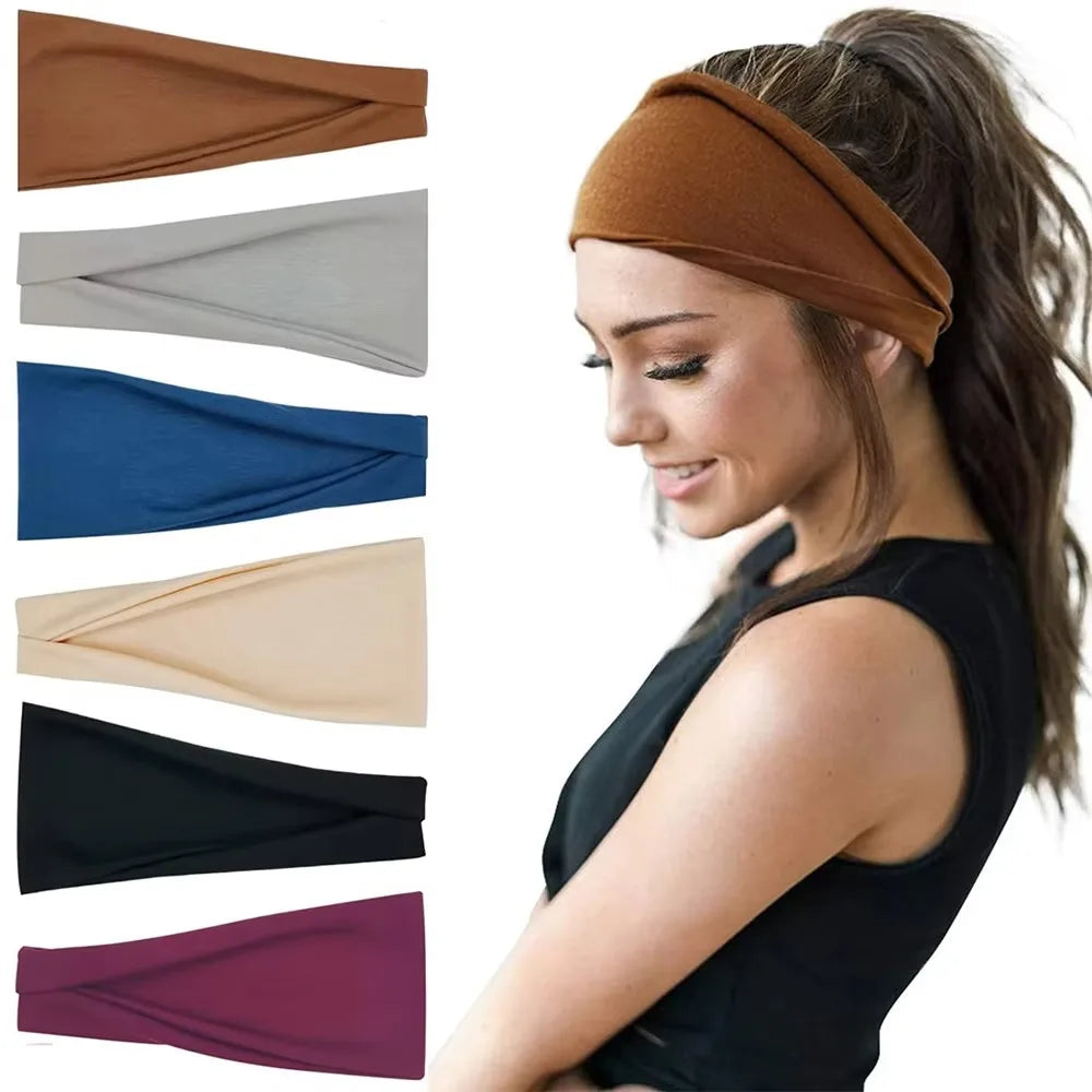 Classic Non Slip Headbands Fashion Workout Yoga Exercise Hair Sweat Wicking Summer Hair Accessories Elastic Bands For Men Women