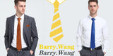 Barry.Wang Striped Silk Men Tie Hanky Cufflinks Set Jacquard Neck tie for Male Formal Casual Wedding Party Business High Quality