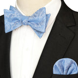 EASTEPIC Striped Bow Tie for Men Hanky Set Plaid Accessory Paisley Neckwear Floral Design Polka Dot Pure Black Evening Party