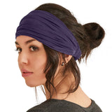 Wide Elastic Headband Hairband Pilates Yoga Fitness Running Cycling Sweatband Turban Makeup Hair Hoop Makeup Headwrap For Women