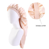 Unisex Elastic Bonnet Long Hair Sock Dreadlock Braids Cap Sleep Hats Head Wrap Turban Night Cap Hair Care Nightcap for Women Men