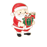 8 Styles Pretty Santa Claus Collection Brooches Candy Canes Wreath Sleigh Reindeer Tree Father Christmas Lapel Pins Xmas Gift