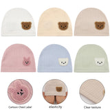 Newborn Baby Turban Hats Spring Autumn Models 0-6 Months Boys Girls 95% Cotton Fetal Hopstial Caps Infant Beanies Accessories
