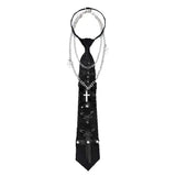 customized Women Men Gothic Punk Pre-Tied Y2K Girl Boys Ties steampunk Rock designer custom-made Necktie Accessories Wholesale