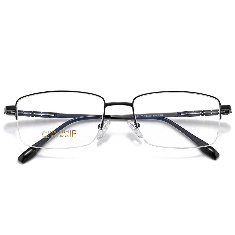 High Quality Men Pure Titanium Half-Rim Glasses Frame Ultra-Light Comfortable Business Myopia Prescription Glasses Frame