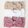 3Pcs/Lot Knit Baby Headband Bow Newborn Elastic Soft Nylon Headbands For Baby Girl Turban Infant Hair Accessories Kids Headwear