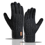 Winter Warm Gloves for Men and Women, Touchscreen Thickened Knitted Gloves, Outdoor Cycling Sports, Cold resistant Gloves