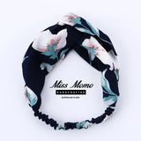 Clearance Fresh Colorful Turban Headbands Women Spring Summer Chiffon Headband Head Wrap Wide Lattice Hairband Hair Accessories