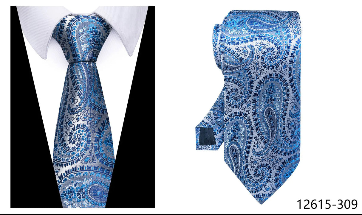 100% Silk Brand Purple Tie Men Necktie High Quality Mix Colors Silk 7.5 cm Gravatas Accessories Wedding April Fool's Day