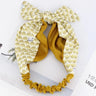 Clearance Fresh Colorful Turban Headbands Women Spring Summer Chiffon Headband Head Wrap Wide Lattice Hairband Hair Accessories