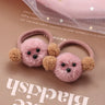 Hair Accessories Girls Ties Elastique Cheveux Fille Gomas Elasticas Furry Korean Kinder Kleding Rabbit Ears Scrunchie Headbands