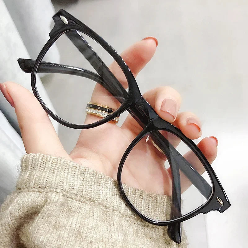 Anti Blue Light Optical Glasses Ultra Light Graduated Lenses Near Sight Prescription Glasses Men Ladies Square Myopia Eyewear