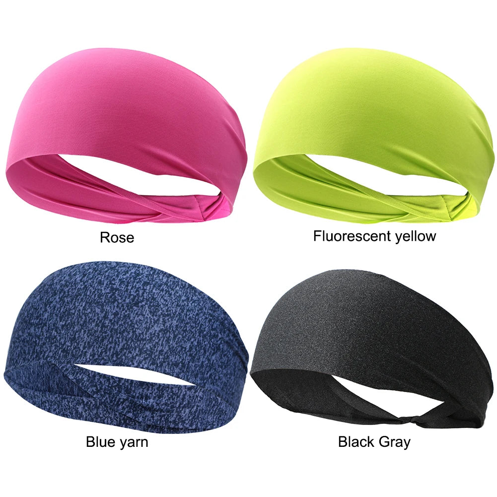 Sports Headbands Quick Dry Running Fitness Sweatband Men Woman Gym Yoga Sweat Hair Bands Yoga Elastic Hairbands Stretch Unisex