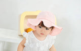 Princess Baby Bucket Hat for Girls Big Bow Summer Baby Girl Cap Wide Brim Travel Baby Sun Hat for Kids Accessories 1-3Y