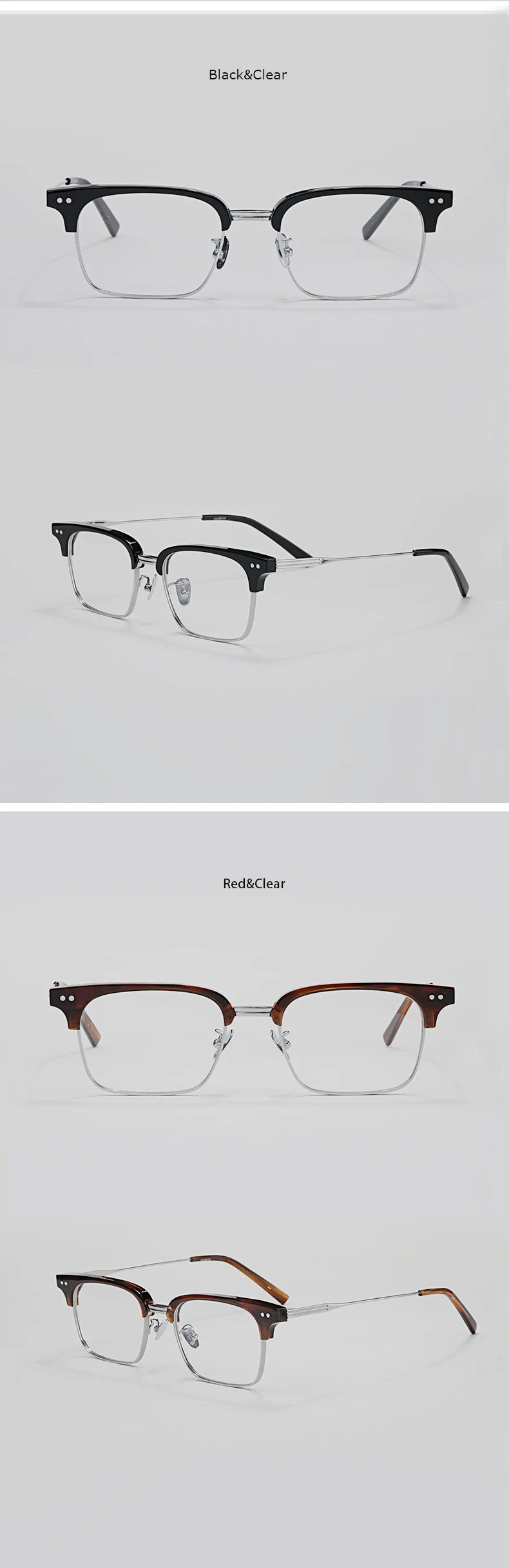 2024 new Italian imported titanium eyeglasses frame star the same fashion VENUS men reading myopia presbyopia optical glasses