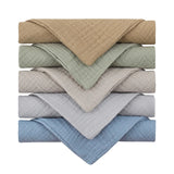 5PCS Soft Absorbent Gauze Cotton Baby Towels Wipe Face Cloths Towel Face Handkerchief Baby Bathing Feeding Washcloth