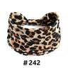 Leopard Print Headbands for Women Wide Boho Turban Head Wraps Cotton Knotted Elastic Hairbands Non Slip Workout Hair Accessories