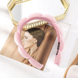 Retro Hair Hoops Wide Velvet Twist Sponge Headband Bezels Hairbands for Women Girl Wavy Braided Headbands Hair Accessories