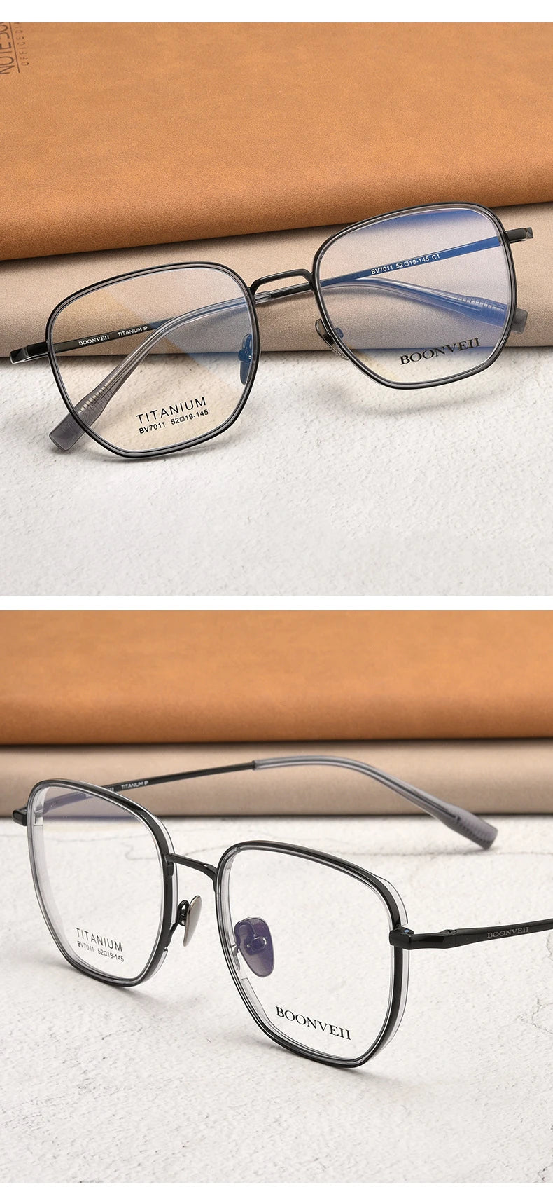 High Quality Ultralight Pure Titanium Glasses Frame for Men and Women Fashionable Retro Eyeglasses Optical Prescription Eyewear