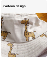 Cartoon Giraffe Baby Bucket Cap Outdoor Beach Children Sun Hat Kids Panama Cap Baby Boys Girls Cap