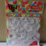 New 200 Pcs Child Baby Gum Transparent TPU Disposable Elastics Hair Bands Girls Ponytail Holder Rubber Bands Hair Accessories