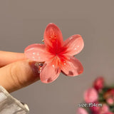 Hawaiian Gradient Hair Clips Flower Hair Claws Big Size Fashion Head wear Hairpin for Women Girls Crab Barrette Hair Accessories