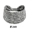 Leopard Print Headbands for Women Wide Boho Turban Head Wraps Cotton Knotted Elastic Hairbands Non Slip Workout Hair Accessories