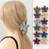 2Pcs Fashion Flower Hair Claws for Women Large Hair Clips Crab Clamps Frosted Ponytail Shark Clip Headdress Hair Accessories
