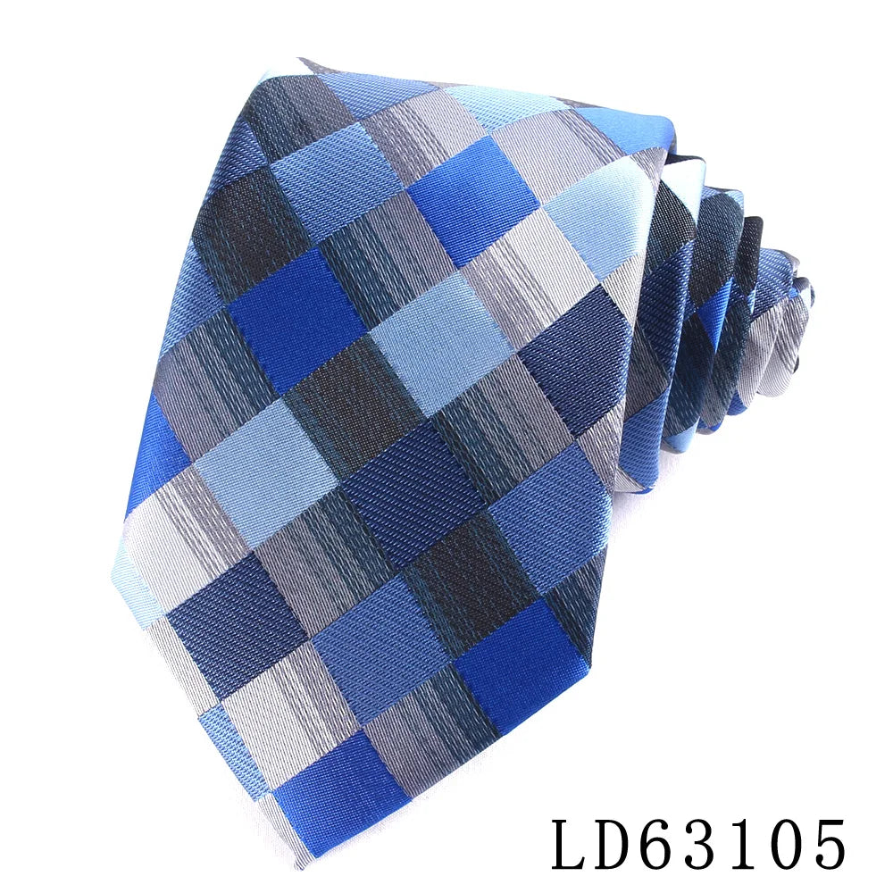 New Classic Plaid Ties For Men Women Skinny Neck Tie For Party Business Check Suit Neckties Wedding Neck Tie For Groom Gifts