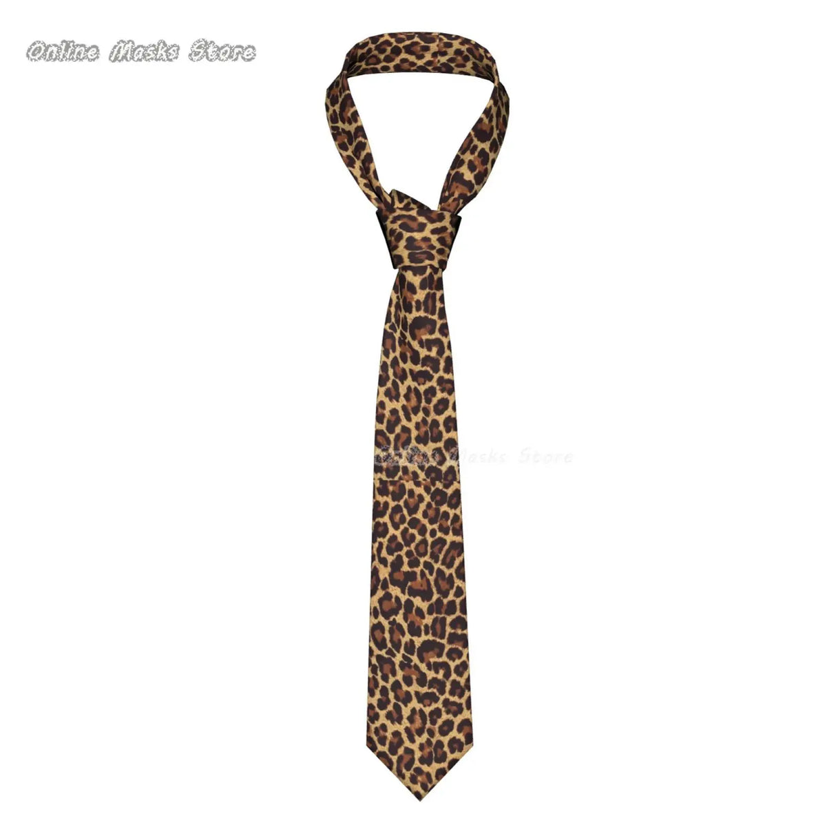 Leopard Men Neckties Silk Polyester 8 cm Narrow Tiger King Neck Tie for Men Suits Accessories Wedding Party Cosplay