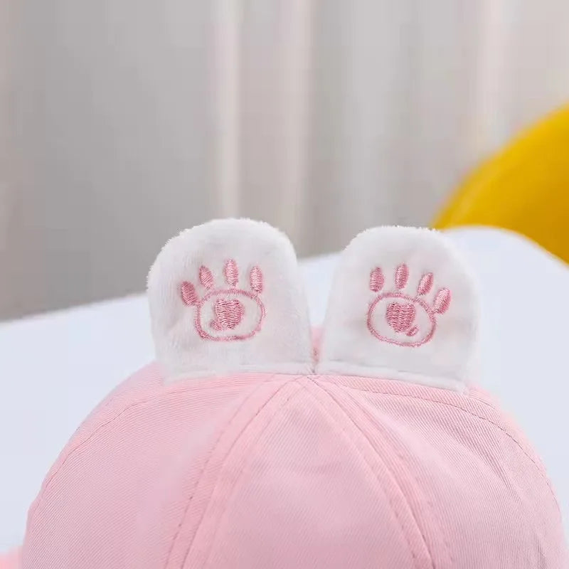Cartoon Animal Ears Baby Bucket Hat Cute Soft Cotton Infant Boy Girl Fisherman Cap Casual Toddler Kids Sun Hats