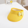 Lovely Girl Baby Summer Straw Hat Casual Bowknot Sun Visor Caps Outdoor Beach Top Sunscreen Empty Hats Cute Baseball Caps