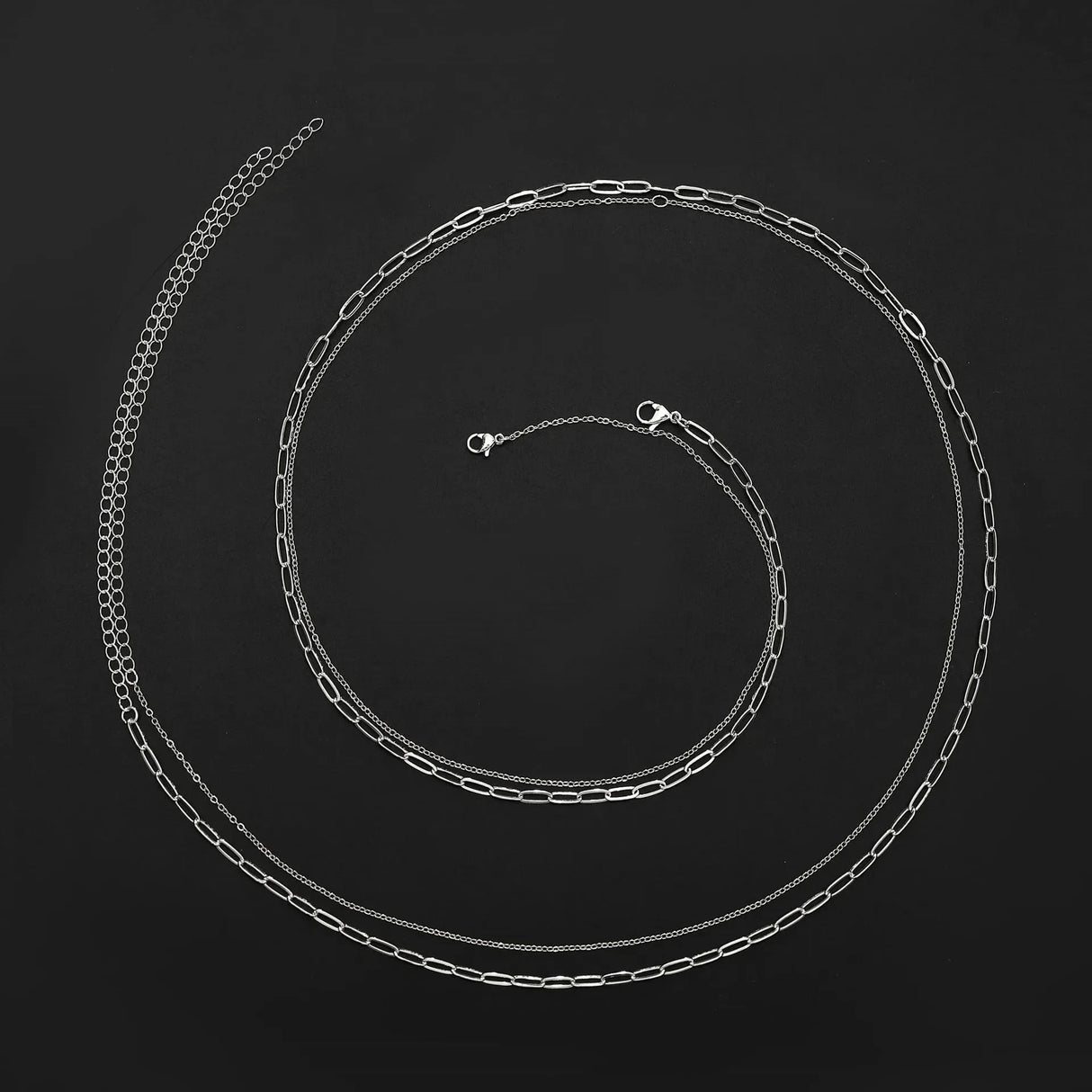 Waist Accessory Fashionable and Personalized Round Bead Chain Twisted Chain Double-layer Women's Waist Chain New Body Chain
