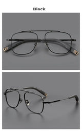 Titanium Double Beam Men's Glasses Frame Fashion Light Luxury Women's Glasses Frame Retro Optical Prescription Glasses Fram 105