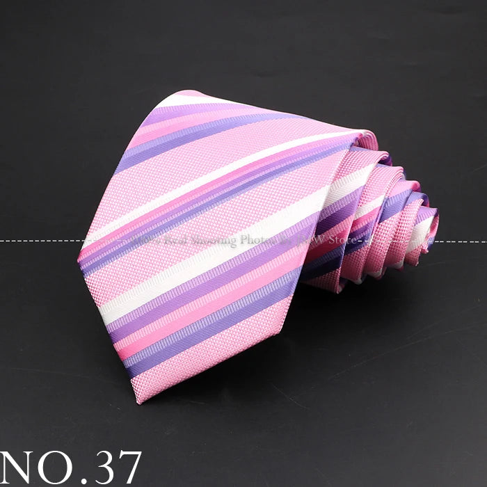 New Design Wedding Men Tie Purple Solid Striped Paisley Flower Neckties Men Business Dropshipping Groom Collar Accessories Gift